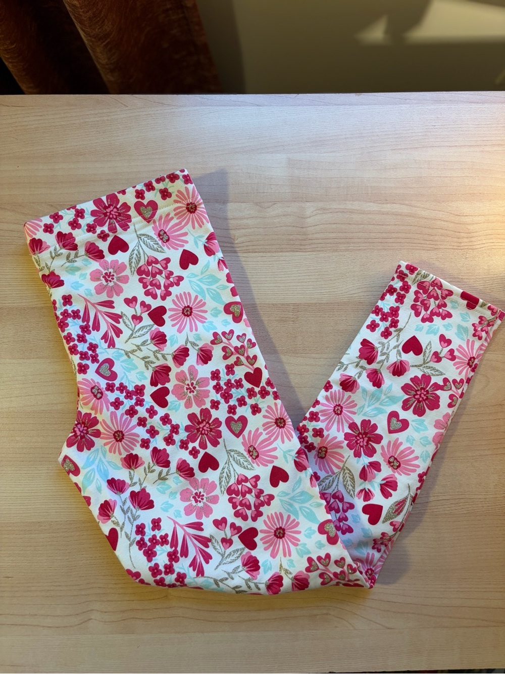 Isaac Mizrahi Floral Print Fleece Lined Leggings